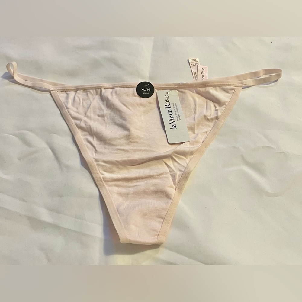 Sz XL La vie en rose thong light pink NWT